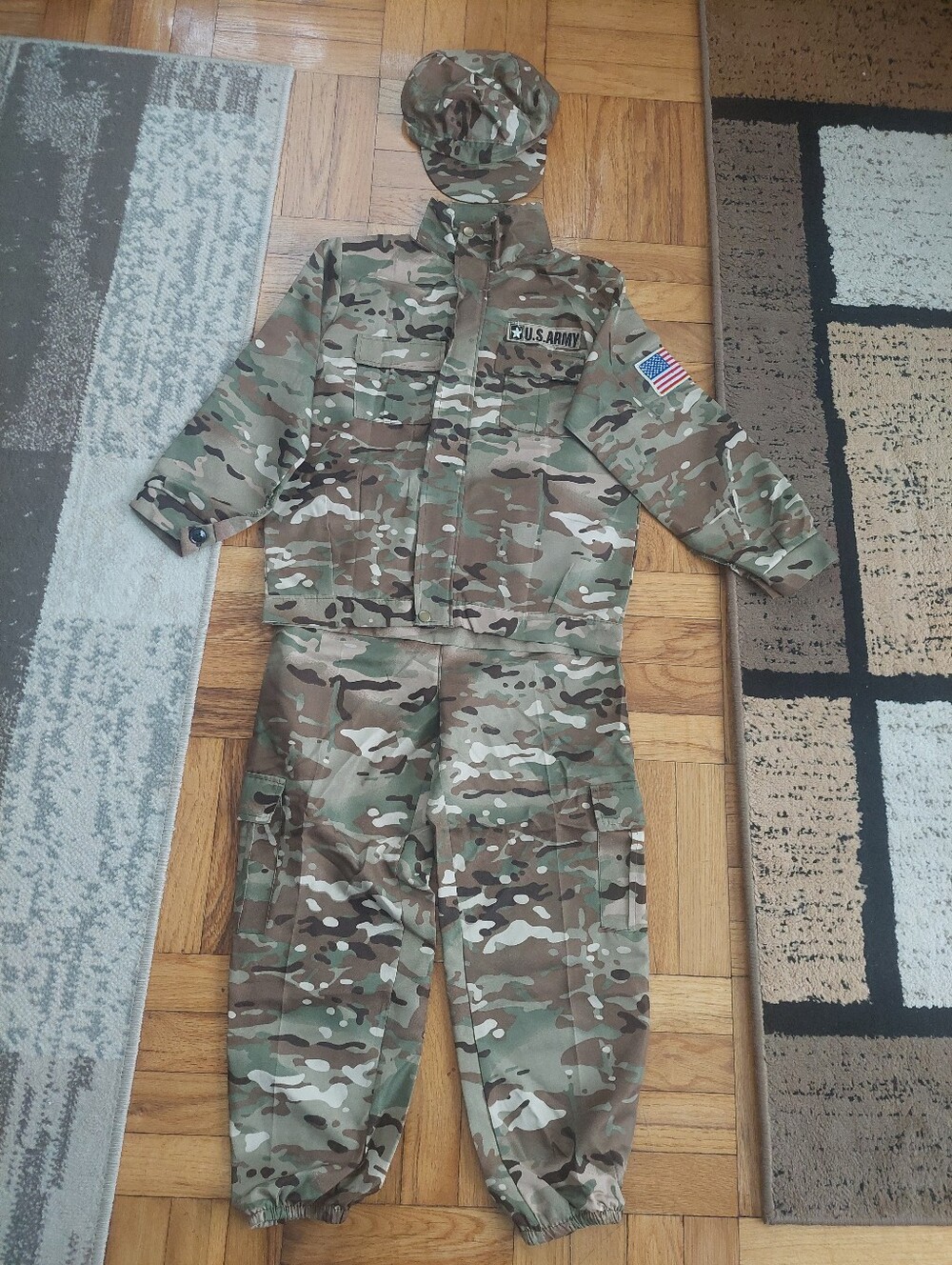 Kids U.S. Army Military Halloween Costume 3 Piece Size L
